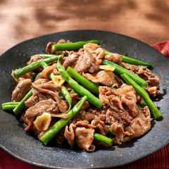 รูปของ いんげんと牛肉の甘辛炒め