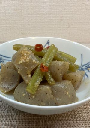 お惣菜！蒟蒻と蕗の味噌煮-レシピのメイン写真