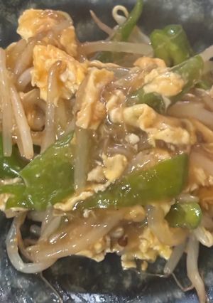 ご飯が進む！シャキシャキもやしとピーマンの卵あん-レシピのメイン写真