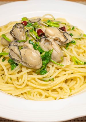 牡蠣とパクチーのパスタ-レシピのメイン写真
