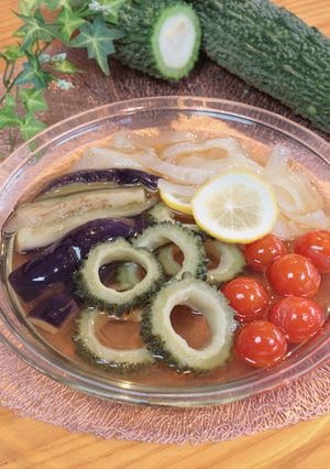 ゴーヤーと夏野菜のだしびたし-レシピのメイン写真