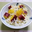 簡単夕飯昼食炊飯器つやつや薩摩芋炊き込みご飯和食