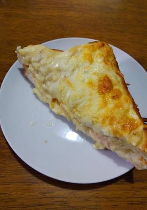 玉ねぎでダマ知らず♪バター少なめクロックムッシュ-レシピのメイン写真