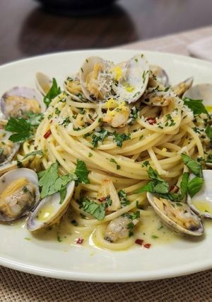 姫はまぐりとアサリの豆乳クリームパスタ-レシピのメイン写真