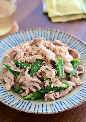 夏はこれ!豚肉とオクラの旨ごまだれ-レシピのメイン写真