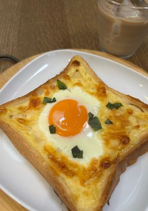 朝ごはんに！卵・チーズ・マヨトースト　朝ごパン-レシピのメイン写真