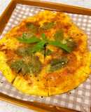 ライスペーパーピザ♪パジルベーコンチーズ