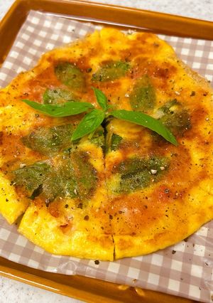 ライスペーパーピザ♪パジルベーコンチーズ-レシピのメイン写真