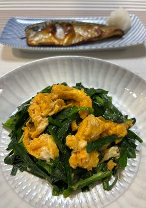 簡単で美味しい！ニラ玉-レシピのメイン写真