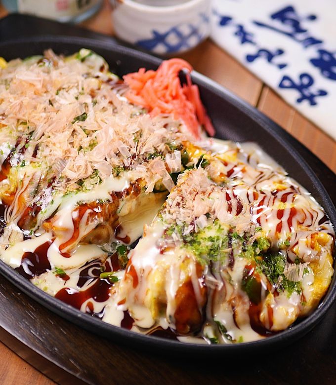 とろとろチーズのニラ玉とん平焼き🤩-レシピのメイン写真