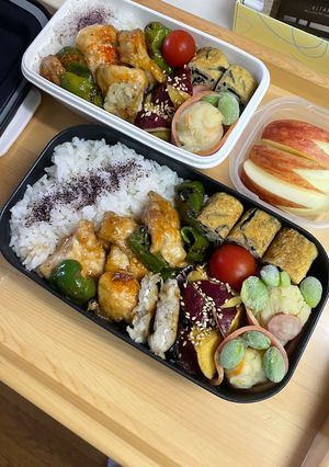 20240925娘ちゃん息子っちのお弁当-レシピのメイン写真
