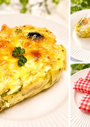 ラタトゥーユ余りで♪生地なし簡単キッシュ-レシピのメイン写真