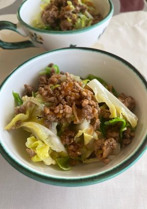 春キャベツの挽肉サラダ-レシピのメイン写真