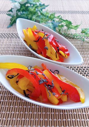 生で美味しく！パプリカの塩昆布和え-レシピのメイン写真
