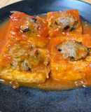 【ベトナム】　肉詰め豆腐のトマトソース煮