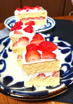 ミコばあばのイチゴ米粉ショートケーキ-レシピのメイン写真