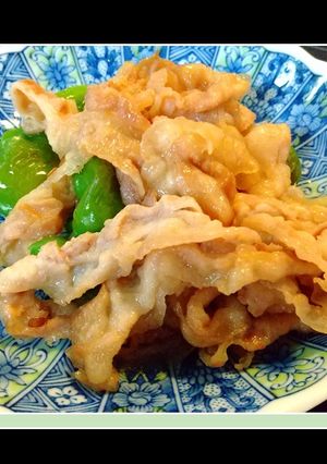 美味簡単 ピーマン炒め豚肉甘辛炒めのせ-レシピのメイン写真