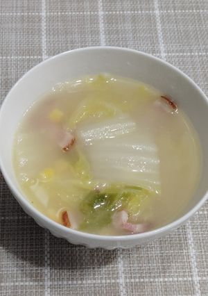 白菜とベーコンのまろやかスープ-レシピのメイン写真