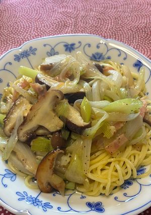 新玉ねぎと椎茸のスープスパゲッティ-レシピのメイン写真