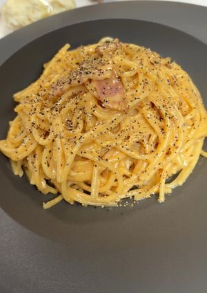 【ワンパン】チーズなしの絶品カルボナーラ-レシピのメイン写真
