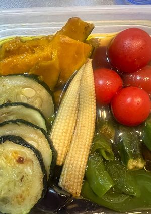 夏野菜の揚げ浸し🍆🍅🎃🌽🫑🥒-レシピのメイン写真