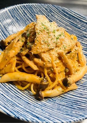 きのこのトマトクリームパスタ-レシピのメイン写真