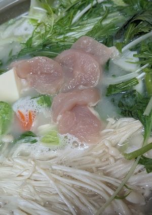 鶏ガラで京都風白い水炊き-レシピのメイン写真