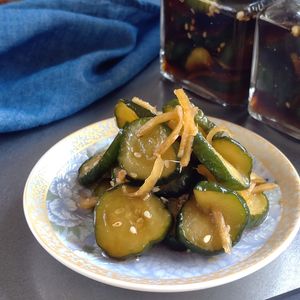 あの味風！パリパリきゅうりの生姜醤油漬け。