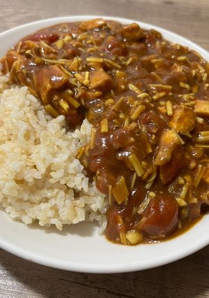 きのこと鶏胸肉の無水高タンパクカレー-レシピのメイン写真