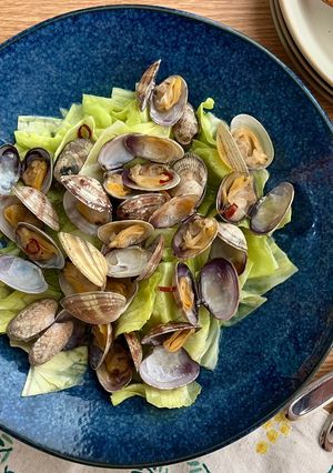 レンジで簡単！あさりとキャベツの酒蒸し-レシピのメイン写真