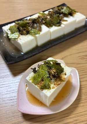 野沢菜の冷やっこ-レシピのメイン写真