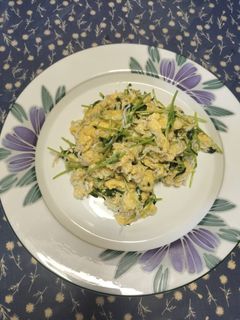 豆苗としらすの卵炒め-レシピのメイン写真