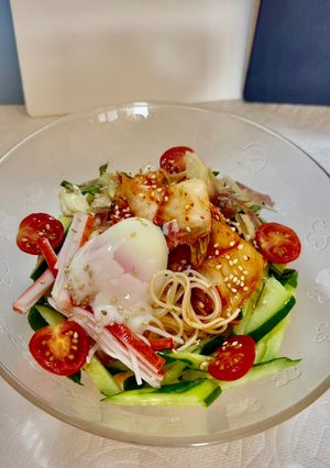 自家製キムチドレッシングで！ビビンそうめん♡-レシピのメイン写真