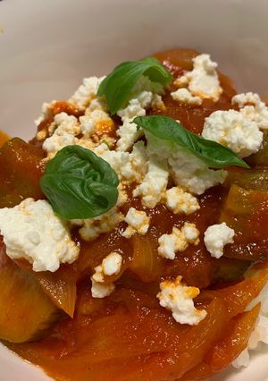 ナスと玉ねぎのトマト煮-レシピのメイン写真