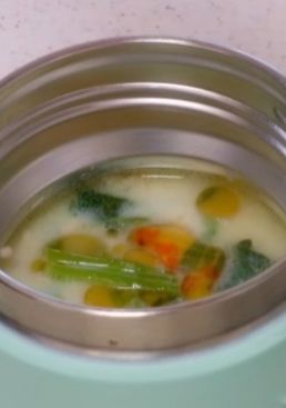 鶏ミンチとほうれん草の豆乳春雨-レシピのメイン写真