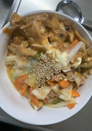 お一人様野菜たっぷり赤味噌天津飯味親子丼-レシピのメイン写真