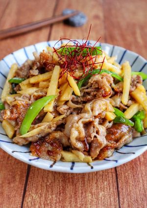 豚こまとたけのこピーマンのオイスター炒め-レシピのメイン写真