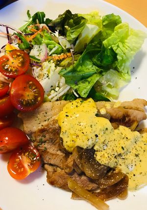 豚肉の中厚ステーキ●マスタードマヨソース-レシピのメイン写真