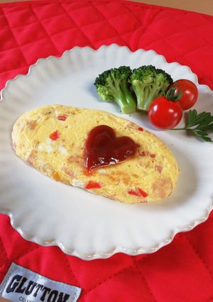 レンジで簡単♪パプリカの卵焼きオムレツ-レシピのメイン写真