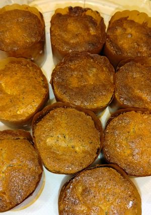 黒胡麻きな粉ホワイトチョコカップケーキ-レシピのメイン写真