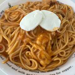 รูปของ モッツァレラとミートのスパゲッティ