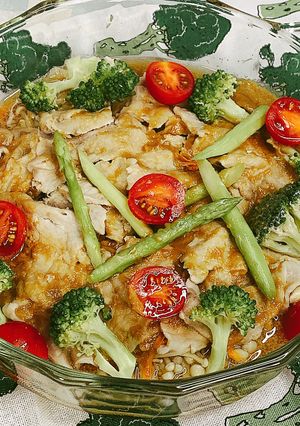 レンジで!豚えのきの温野菜サラダ風-レシピのメイン写真