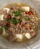 豆腐のスープ　ひき肉そぼろのせ