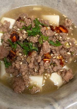 豆腐のスープ　ひき肉そぼろのせ-レシピのメイン写真