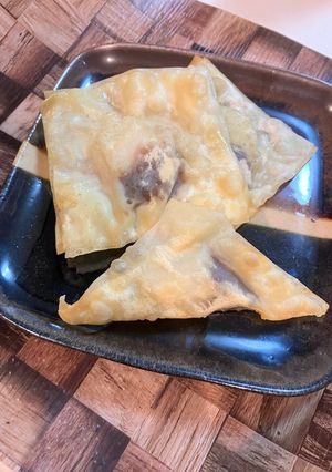 ワンタンの皮であんこ餅パイ-レシピのメイン写真