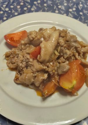 豚肉トマトの甘辛しょうゆ炒め-レシピのメイン写真