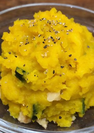 レンジで簡単♪かぼちゃの甘～い濃厚マッシュポテト-レシピのメイン写真