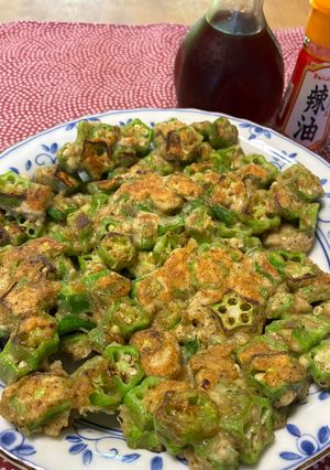 ポン酢で食べる⭐︎さっぱりオクラ焼き-レシピのメイン写真