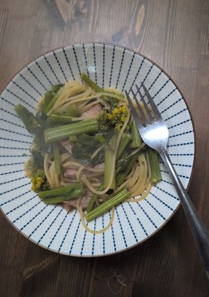 和風ガーリックで春パスタ-レシピのメイン写真