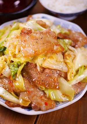 春キャベツと豚カルビの🤭ピリ辛うま塩炒め-レシピのメイン写真